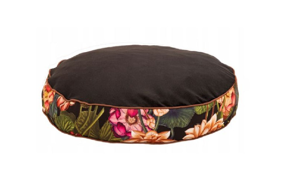 Pouffe Dog Bed - Floral Pattern Edition