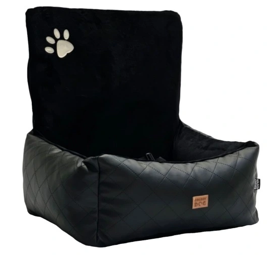 Plush Car Seat & Travel Bed — Black Edition