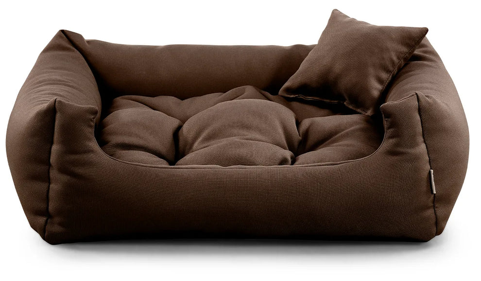 Cosy pet bed in brown tone, perfect for dogs of all sizes.