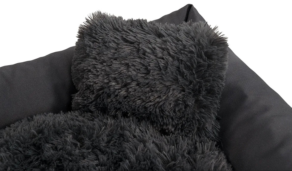 Fluffy Nelo Dog Bed – Dark Grey Edition