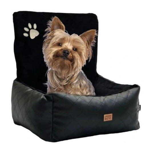 Plush Car Seat & Travel Bed — Black Edition