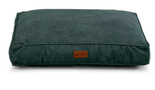 Green dog bed with soft cushion – elegant, easy-to-clean pet bedding