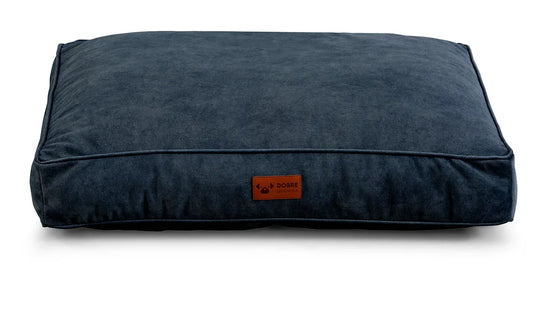 Navy dog bed with soft cushion – elegant, easy-to-clean pet bedding