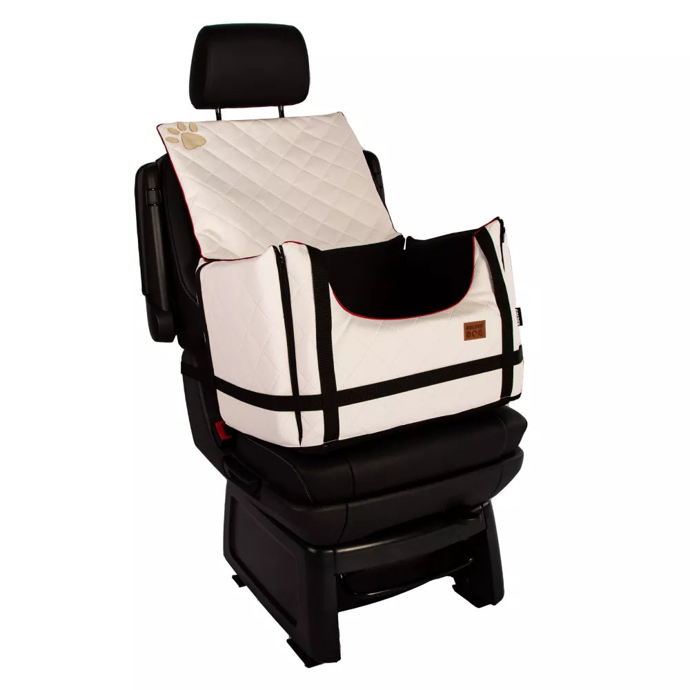Lux Comfort Car Seat for Dogs — White Edition