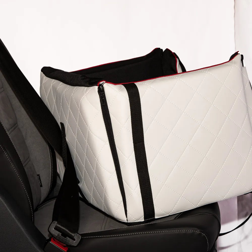 Lux Comfort Car Seat for Dogs — White Edition