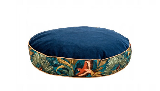 Pouffe Dog Bed - Birds Pattern Edition